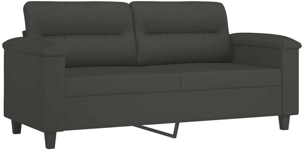 Dvivietė sofa, tamsiai pilka, 140cm, mikropluošto audinys