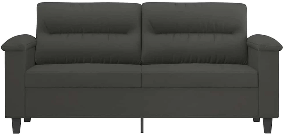 Dvivietė sofa, tamsiai pilka, 140cm, mikropluošto audinys