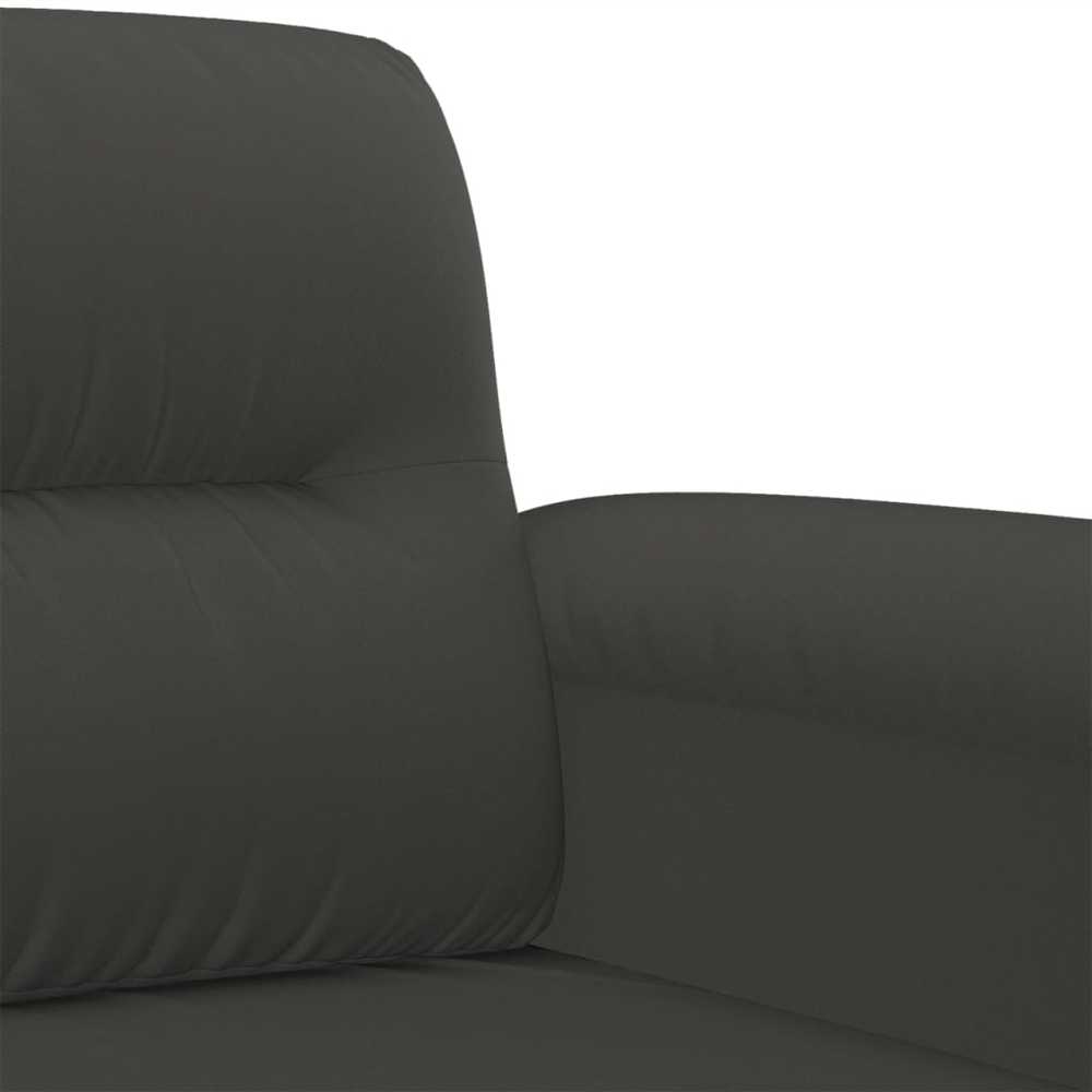 Dvivietė sofa, tamsiai pilka, 140cm, mikropluošto audinys