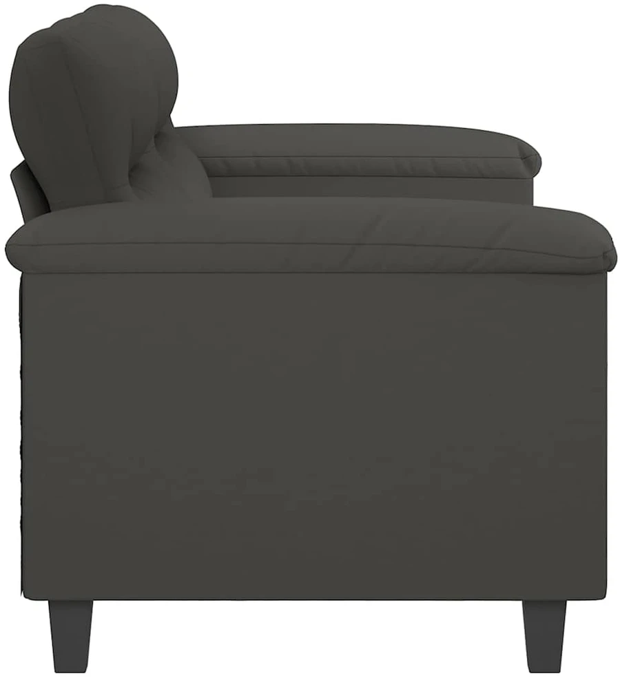 Dvivietė sofa, tamsiai pilka, 140cm, mikropluošto audinys