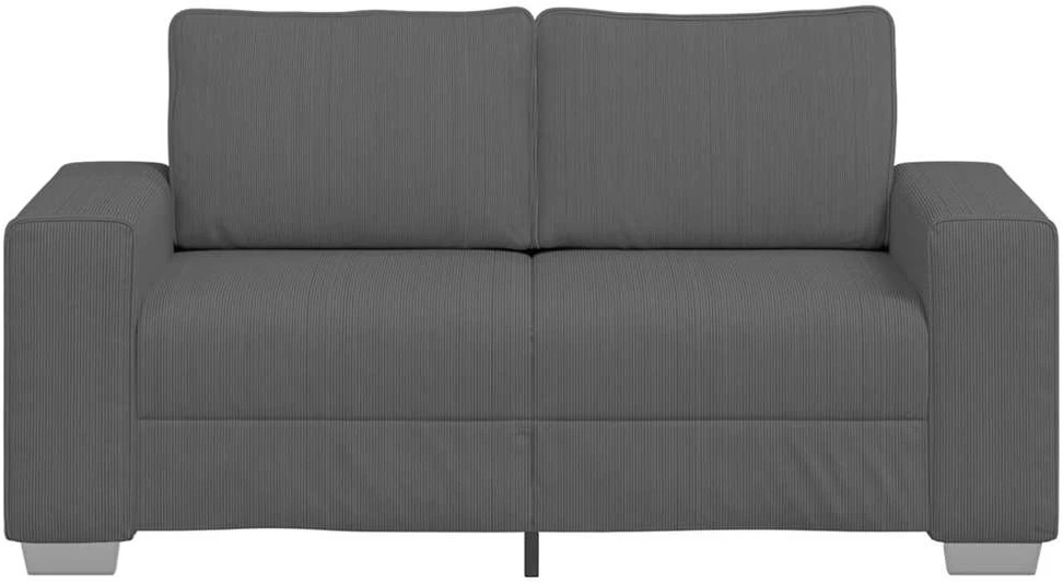 Dvivietė sofa, tamsiai pilka, 160x77x82 cm, velvetas, audinys
