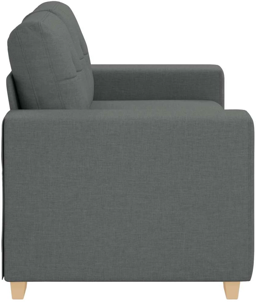 Dvivietė sofa, tamsiai pilka, 160x77x82 cm, audinys