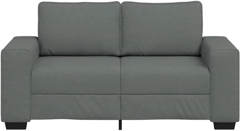 Dvivietė sofa, tamsiai pilka, 160x77x82 cm, audinys
