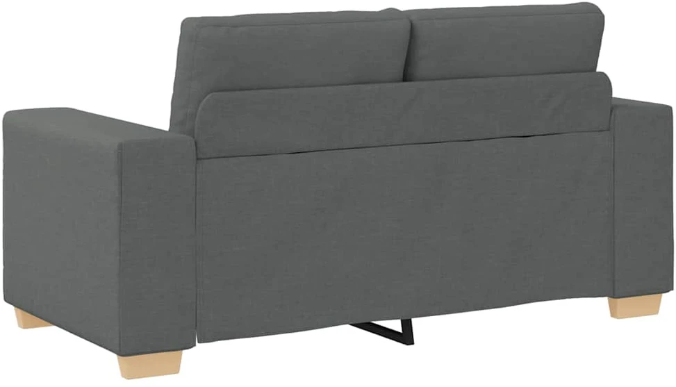 Dvivietė sofa, tamsiai pilka, 160x77x82 cm, audinys