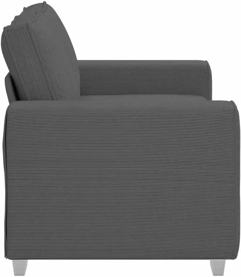 Dvivietė sofa, tamsiai pilka, 160x77x82 cm, velvetas, audinys