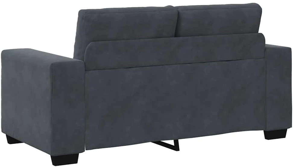 Dvivietė sofa, tamsiai pilka, 160x77x82 cm, aksomas