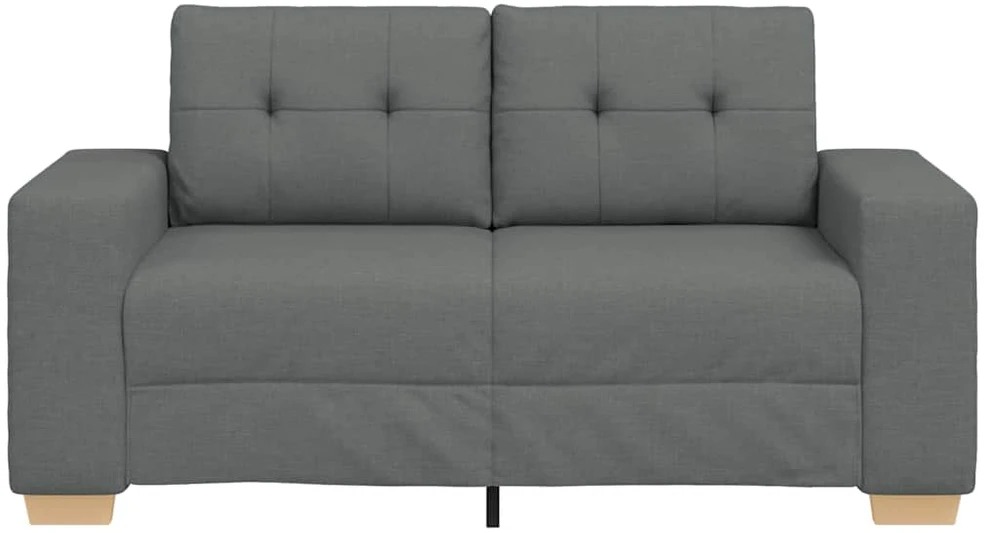 Dvivietė sofa, tamsiai pilka, 160x77x82 cm, audinys
