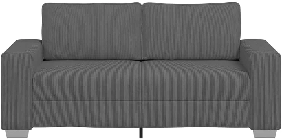 Dvivietė sofa, tamsiai pilka, 180x77x82 cm, velvetas, audinys