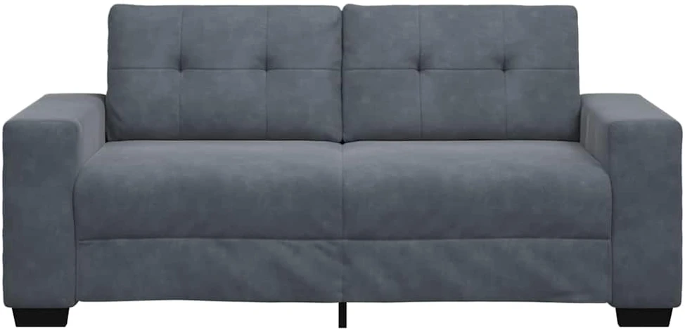 Dvivietė sofa, tamsiai pilka, 180x77x82 cm, aksomas