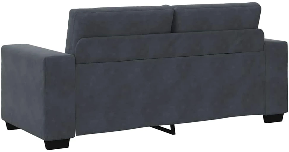 Dvivietė sofa, tamsiai pilka, 180x77x82 cm, aksomas