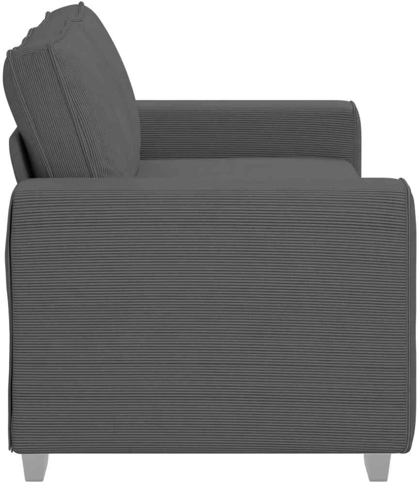 Dvivietė sofa, tamsiai pilka, 180x77x82 cm, velvetas, audinys