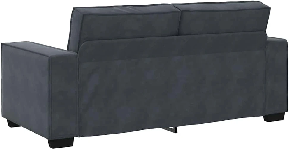 Dvivietė sofa, tamsiai pilka, 180x78x84 cm, aksomas