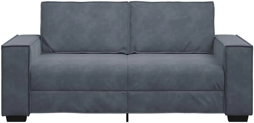 Dvivietė sofa, tamsiai pilka, 180x78x84 cm, aksomas