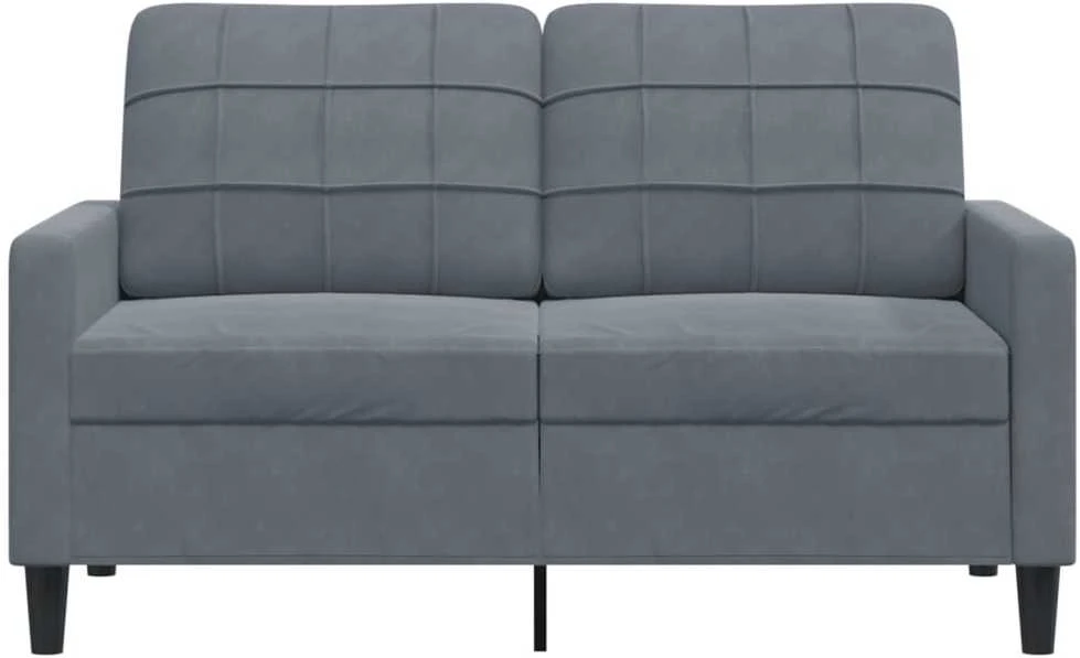 Dvivietė sofa, tamsiai pilkos spalvos, 120cm, aksomas