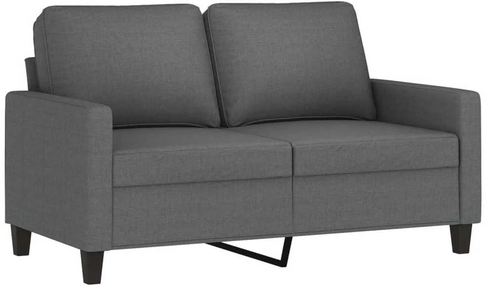 Dvivietė sofa, tamsiai pilkos spalvos, 120cm, audinys