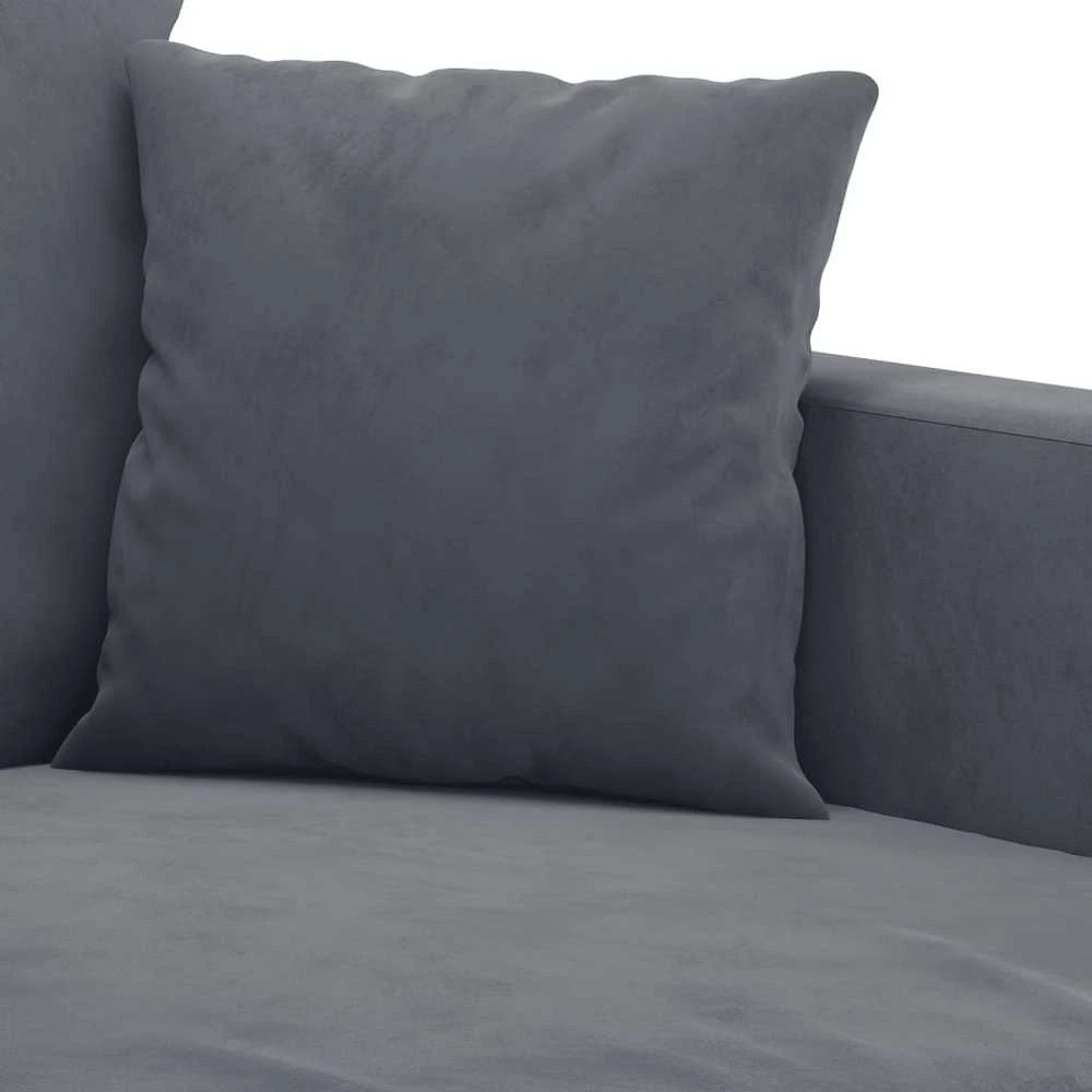 Dvivietė sofa, tamsiai pilkos spalvos, 120cm, aksomas