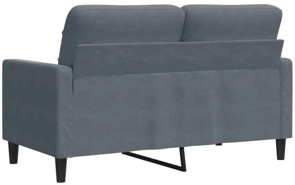 Dvivietė sofa, tamsiai pilkos spalvos, 120cm, aksomas