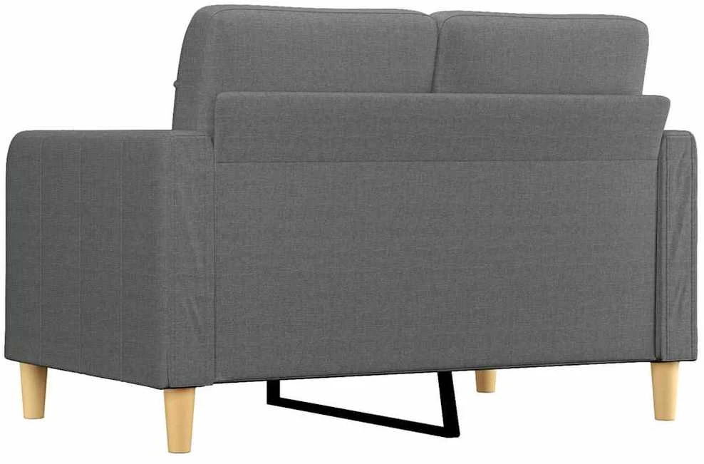Dvivietė sofa, tamsiai pilkos spalvos, 120cm, audinys