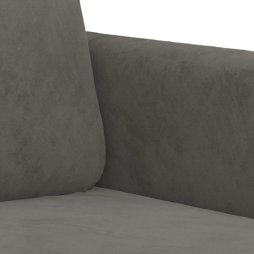 Dvivietė sofa, tamsiai pilkos spalvos, 120cm, aksomas