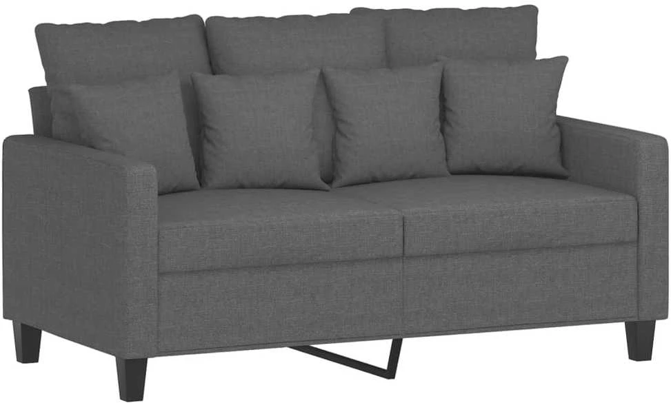 Dvivietė sofa, tamsiai pilkos spalvos, 120cm, audinys