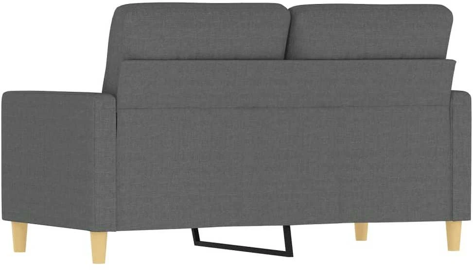 Dvivietė sofa, tamsiai pilkos spalvos, 120cm, audinys