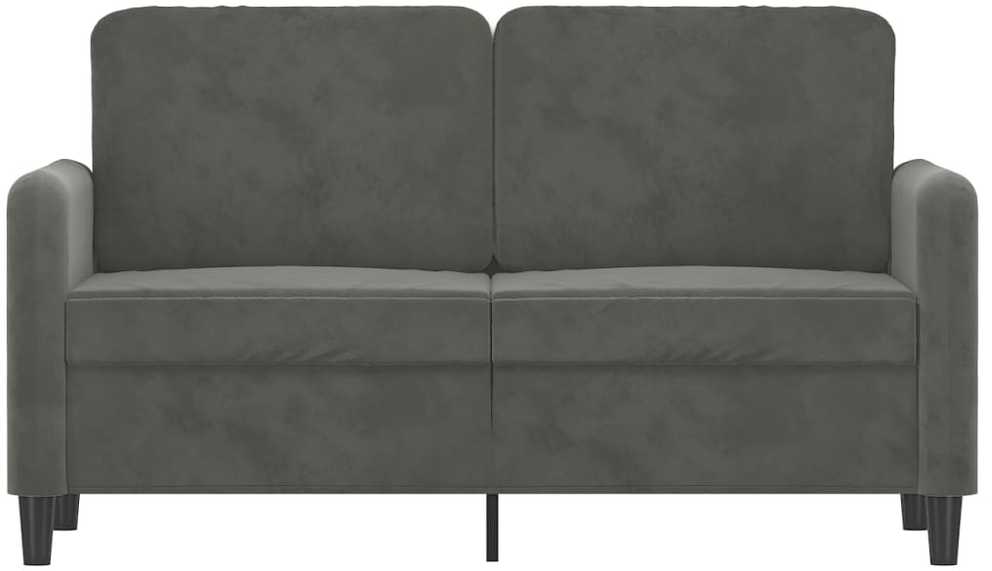Dvivietė sofa, tamsiai pilkos spalvos, 120cm, aksomas