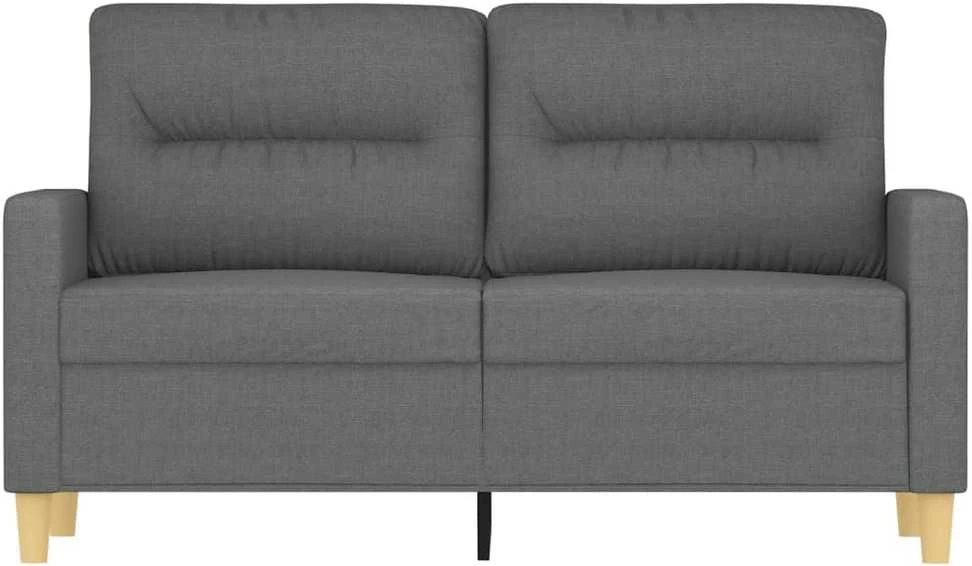Dvivietė sofa, tamsiai pilkos spalvos, 120cm, audinys