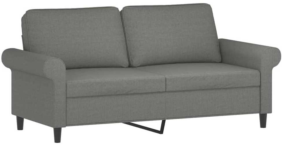 Dvivietė sofa, tamsiai pilkos spalvos, 140cm, audinys