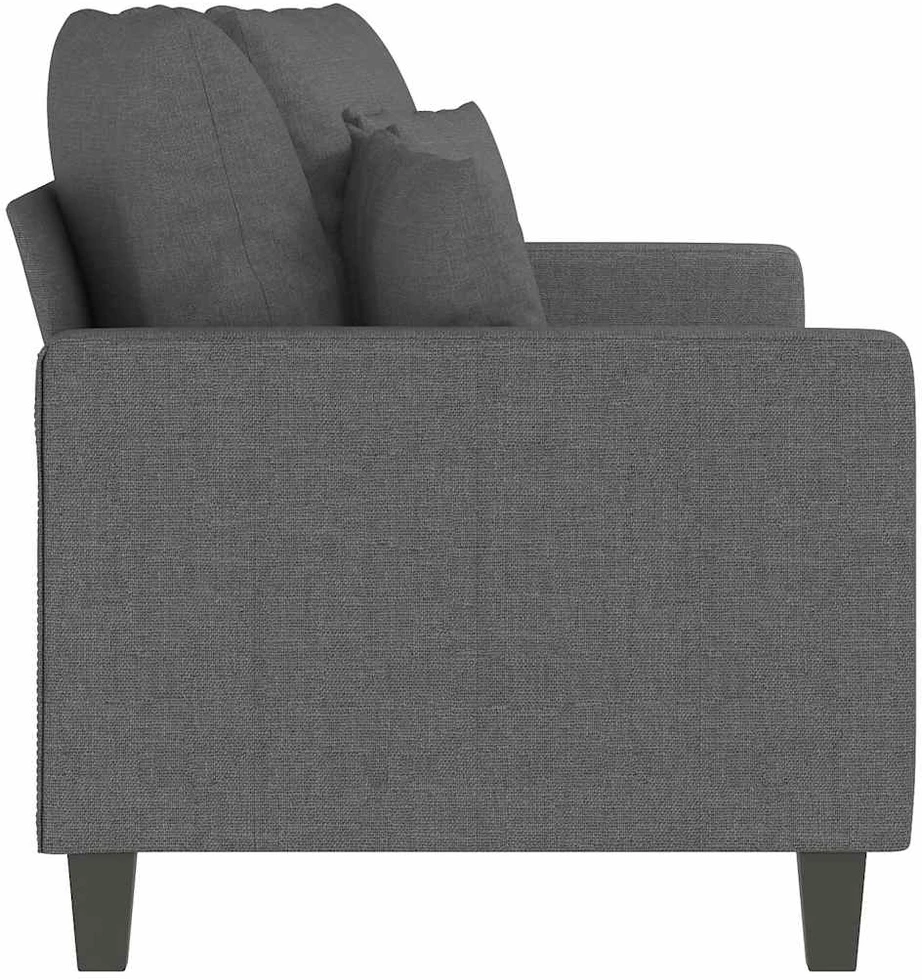 Dvivietė sofa, tamsiai pilkos spalvos, 140cm, audinys