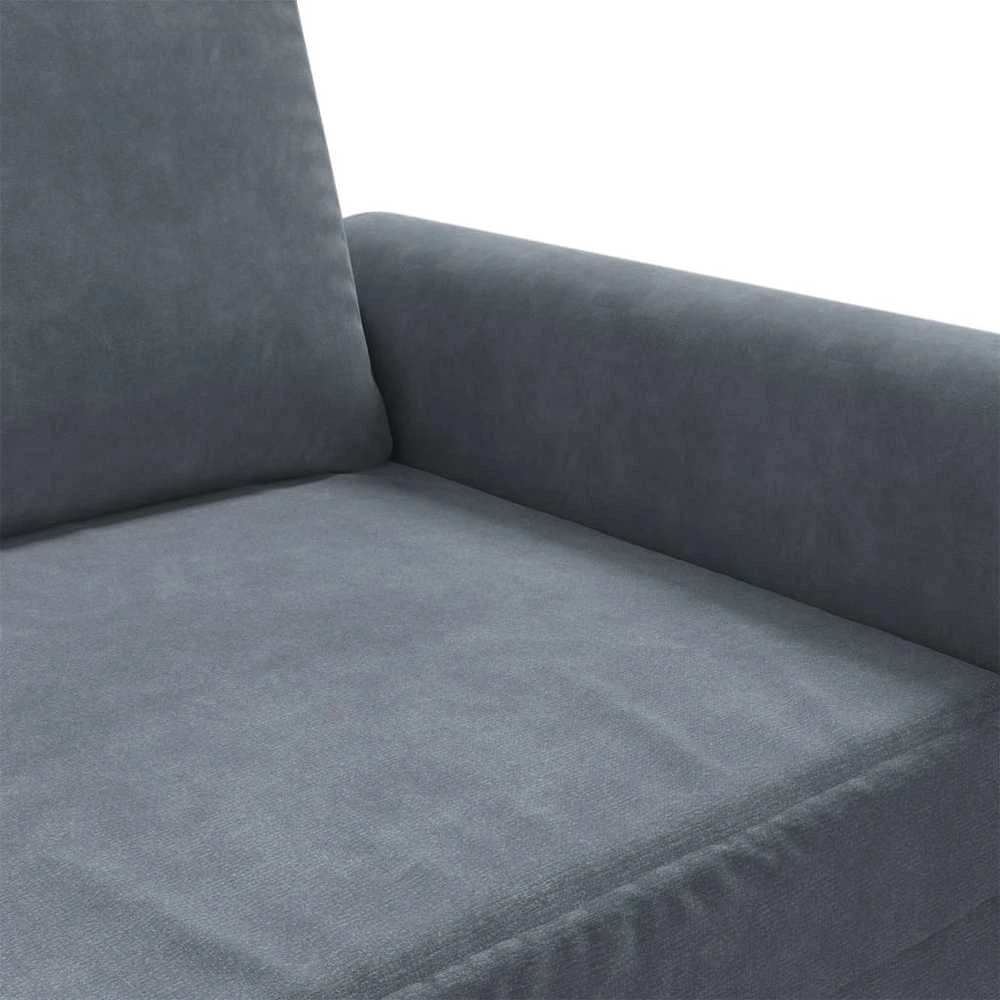 Dvivietė sofa, tamsiai pilkos spalvos, 140cm, aksomas