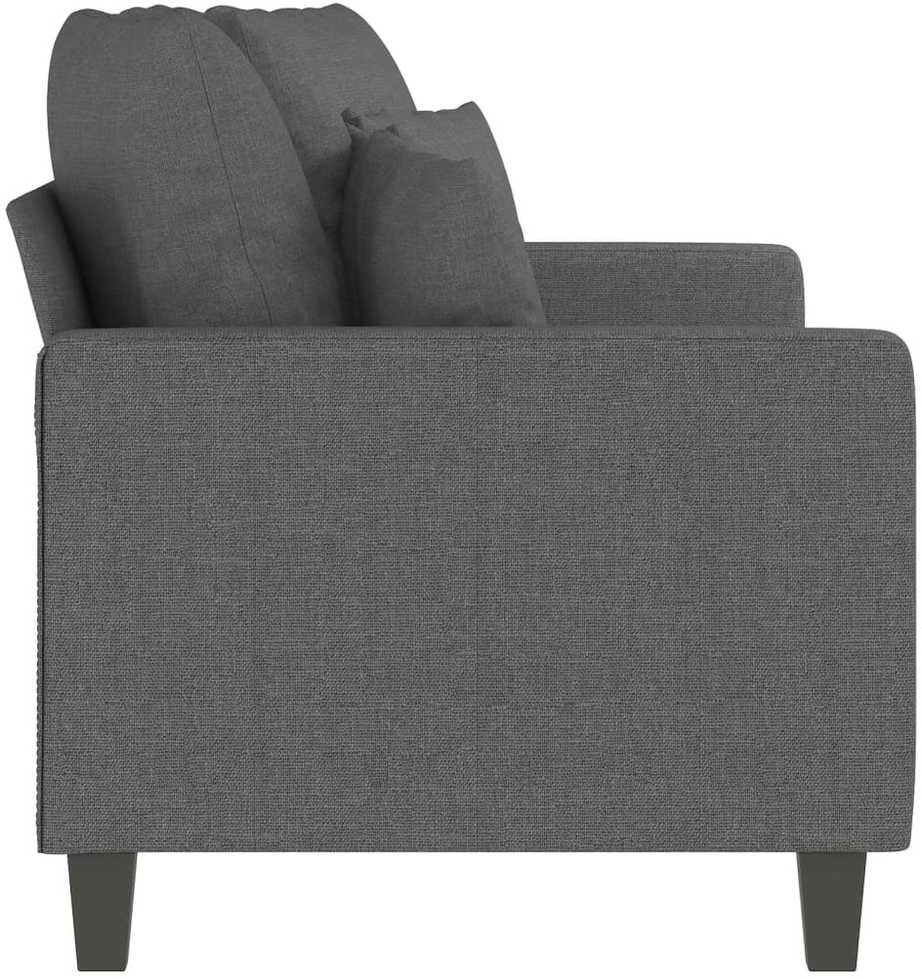 Dvivietė sofa, tamsiai pilkos spalvos, 140cm, audinys
