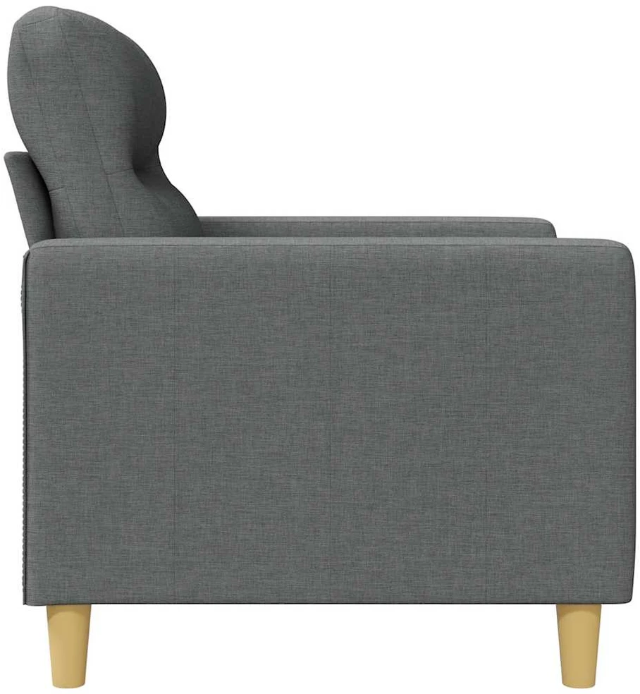 Dvivietė sofa, tamsiai pilkos spalvos, 140cm, audinys