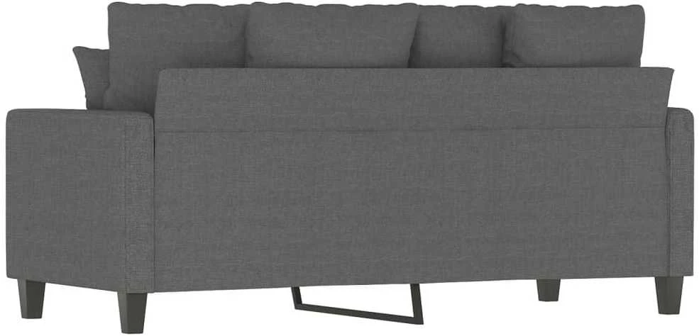 Dvivietė sofa, tamsiai pilkos spalvos, 140cm, audinys