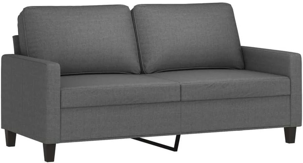 Dvivietė sofa, tamsiai pilkos spalvos, 140cm, audinys