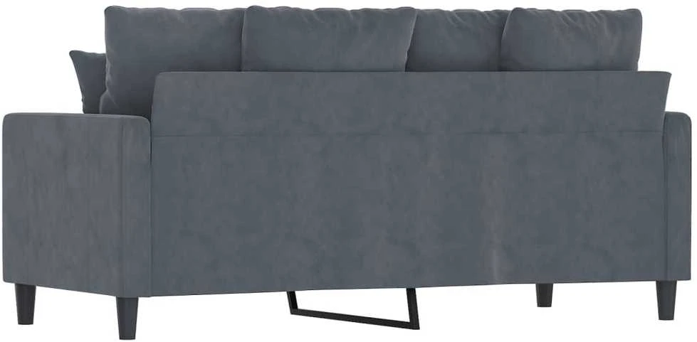 Dvivietė sofa, tamsiai pilkos spalvos, 140cm, aksomas