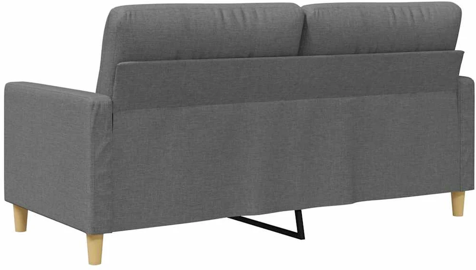 Dvivietė sofa, tamsiai pilkos spalvos, 140cm, audinys