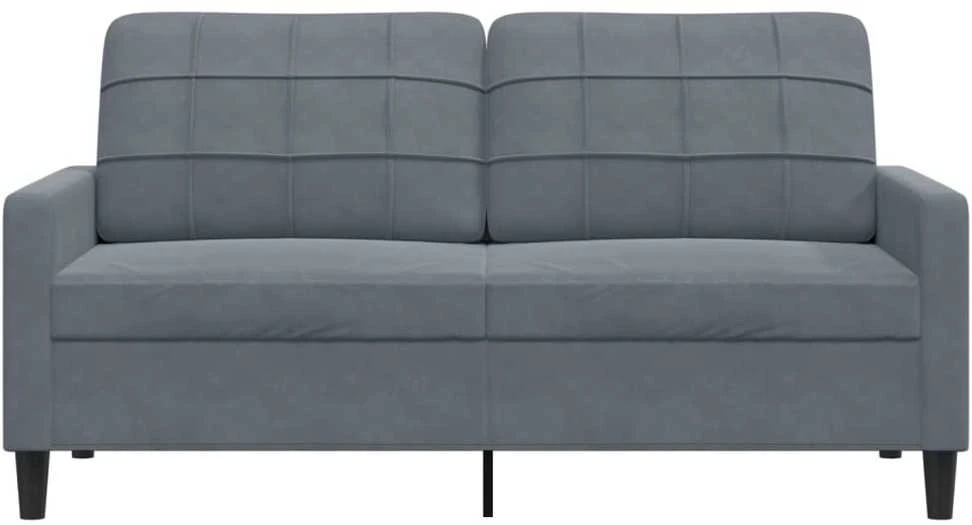 Dvivietė sofa, tamsiai pilkos spalvos, 140cm, aksomas