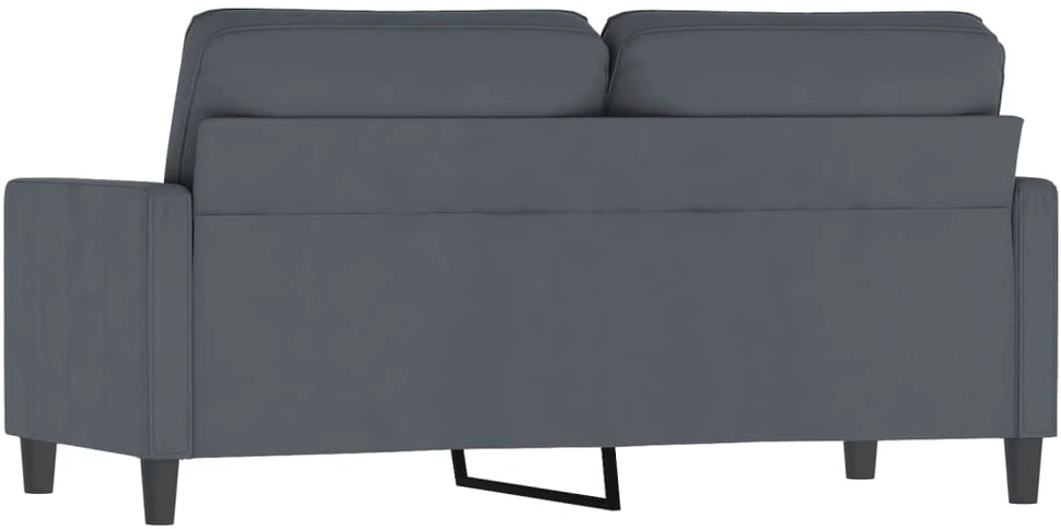 Dvivietė sofa, tamsiai pilkos spalvos, 140cm, aksomas