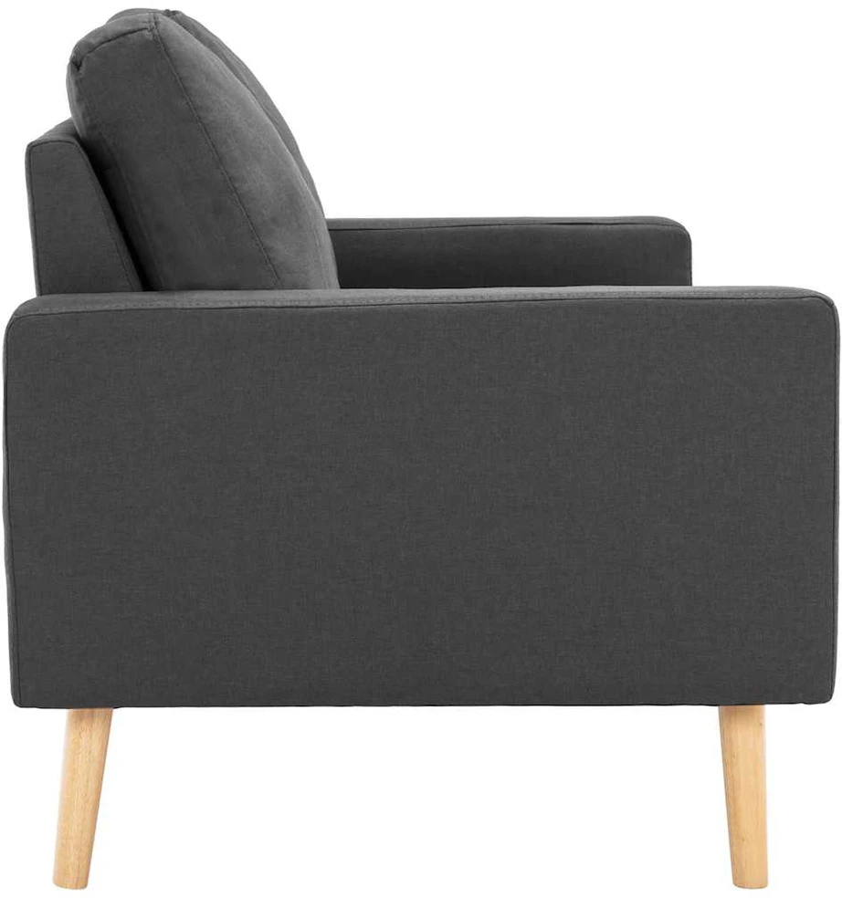 Dvivietė sofa, tamsiai pilkos spalvos, audinys