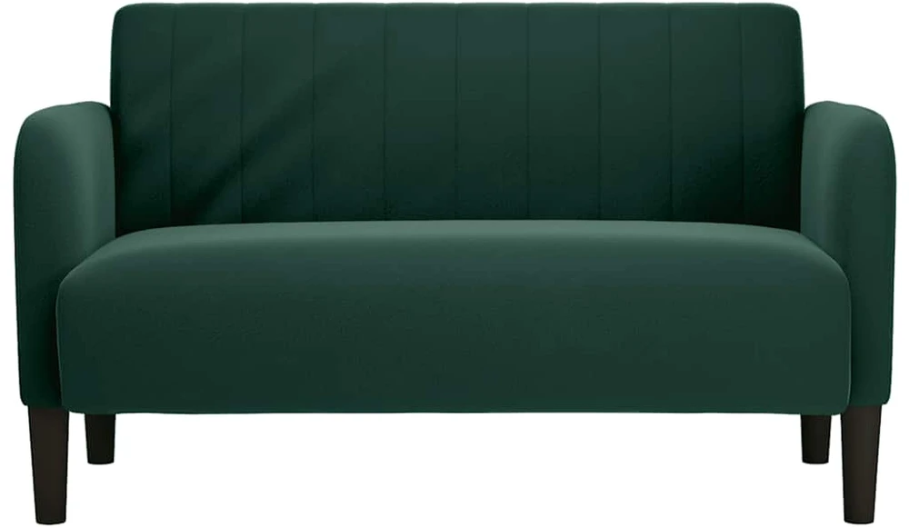 Dvivietė sofa, tamsiai žalia, 109 cm, aksomas