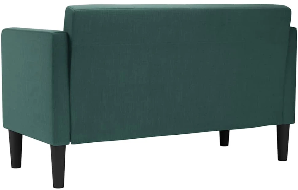 Dvivietė sofa, tamsiai žalia, 111 cm, audinys