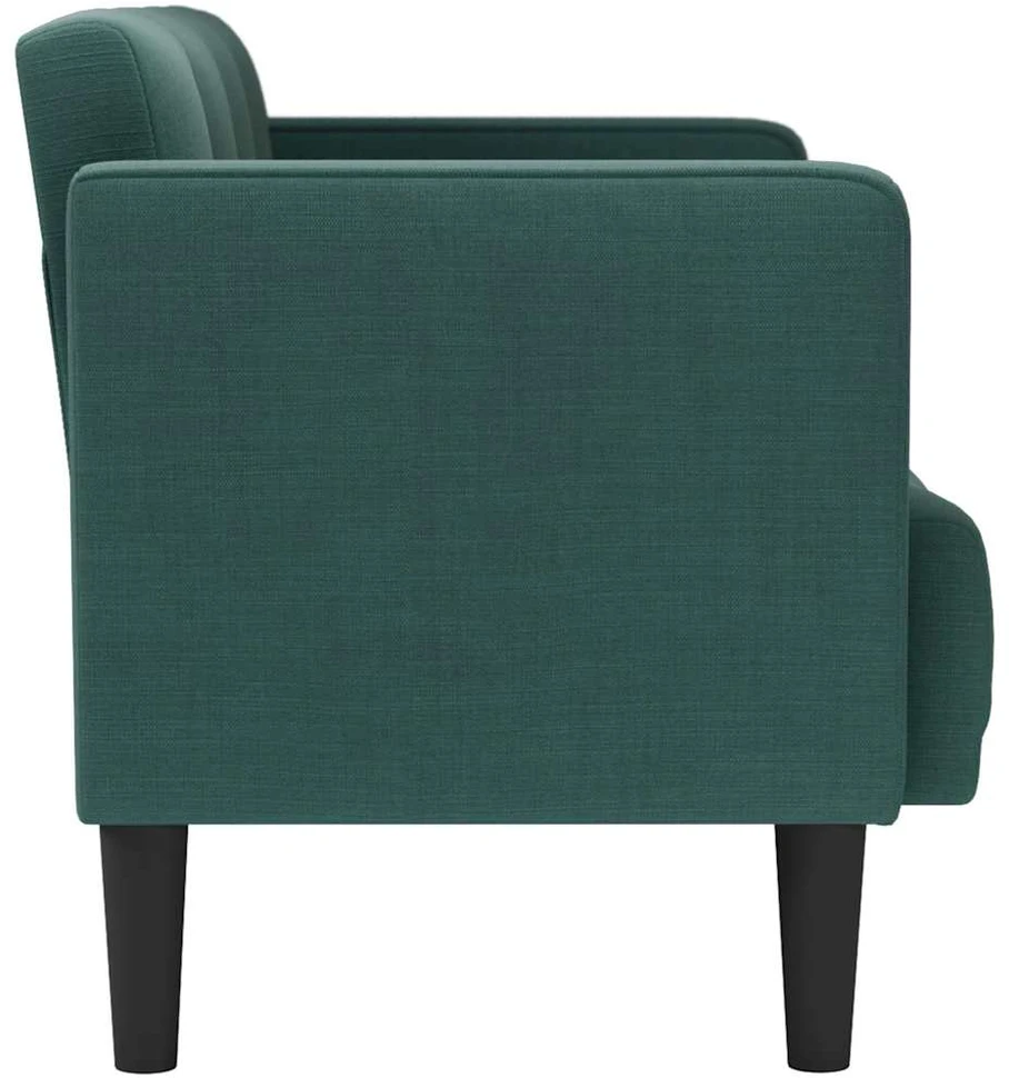 Dvivietė sofa, tamsiai žalia, 111 cm, audinys