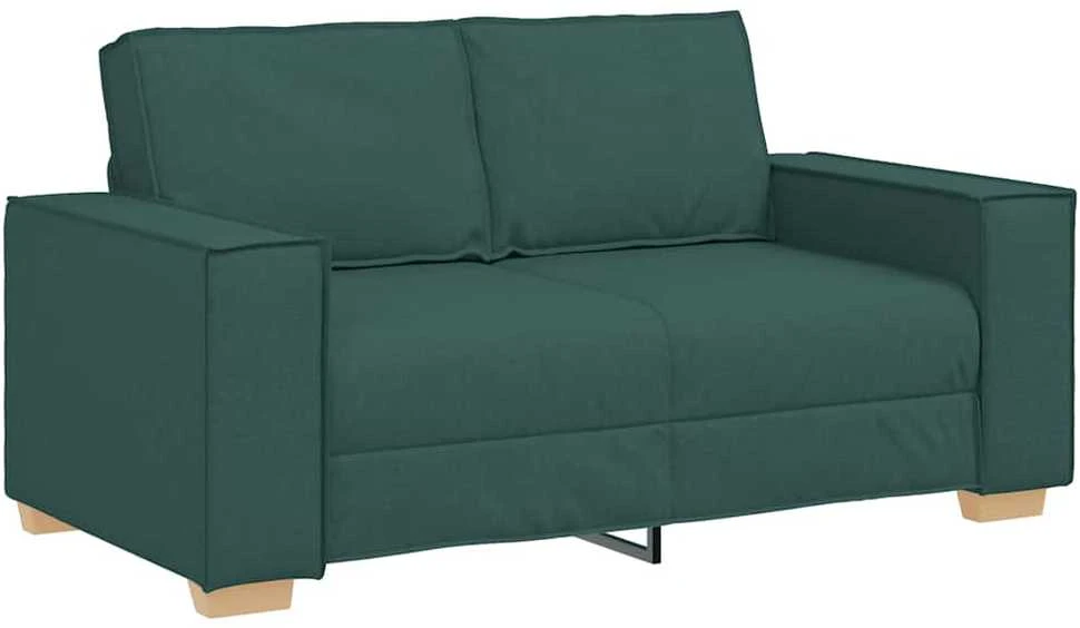 Dvivietė sofa, tamsiai žalia, 160x78x84 cm, audinys