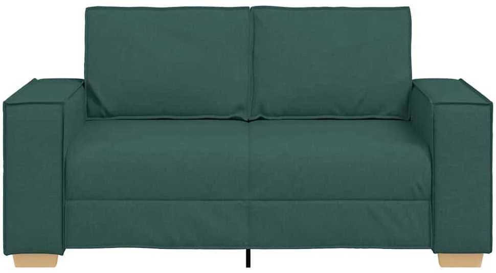 Dvivietė sofa, tamsiai žalia, 160x78x84 cm, audinys