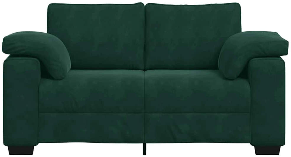Dvivietė sofa, tamsiai žalia, 160x77x82 cm, aksomas