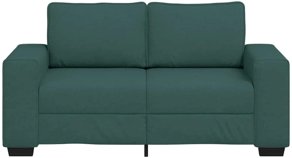Dvivietė sofa, tamsiai žalia, 160x77x82 cm, audinys