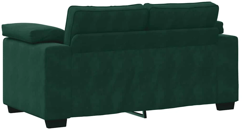 Dvivietė sofa, tamsiai žalia, 160x77x82 cm, aksomas