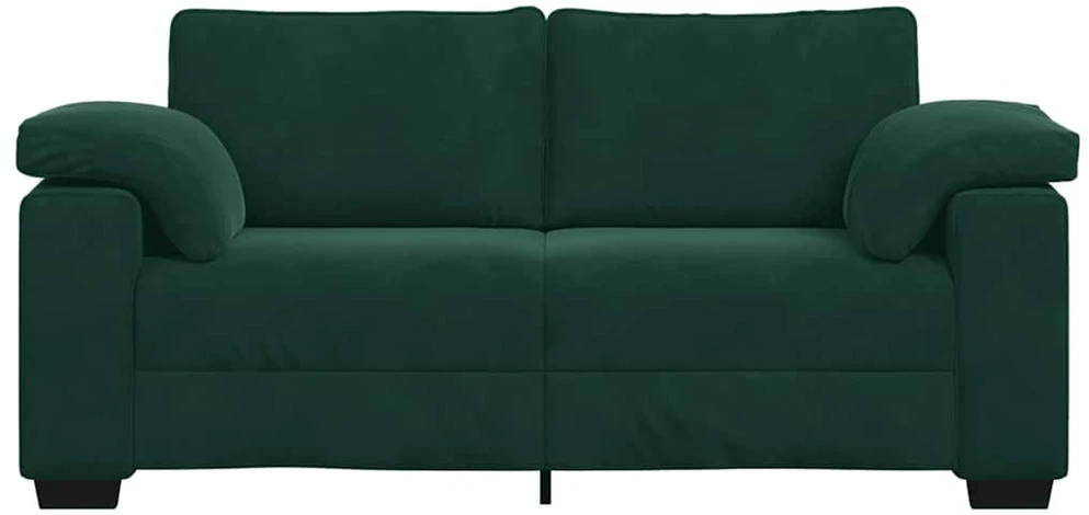 Dvivietė sofa, tamsiai žalia, 180x77x82 cm, aksomas