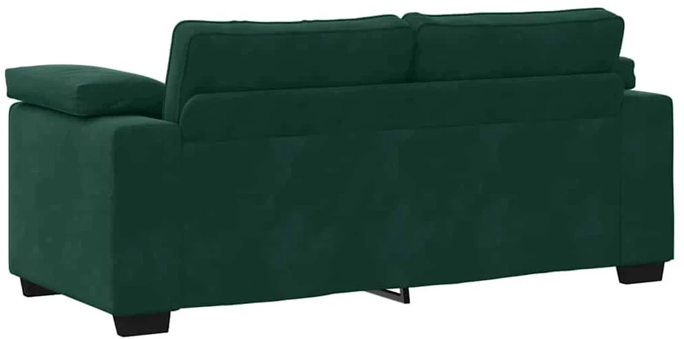Dvivietė sofa, tamsiai žalia, 180x77x82 cm, aksomas