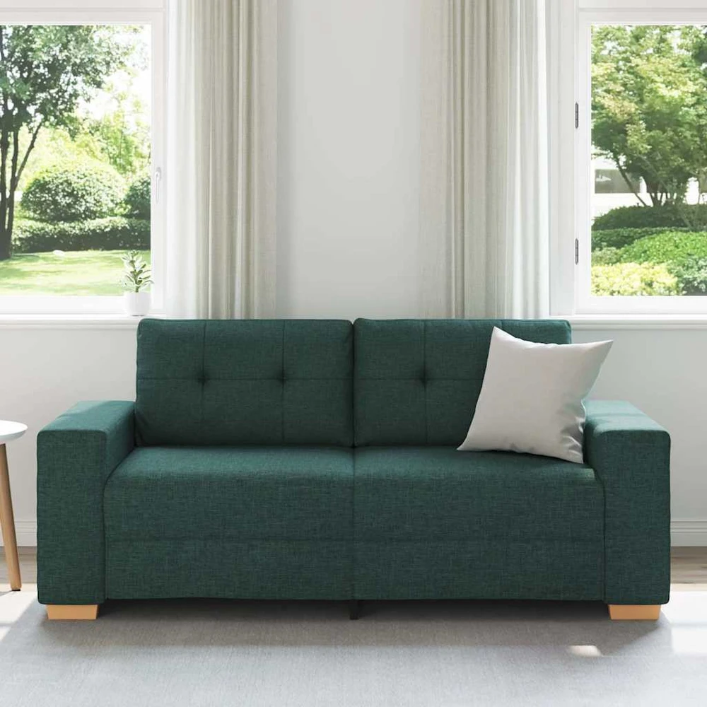 Dvivietė sofa, tamsiai žalia, 180x77x82 cm, audinys